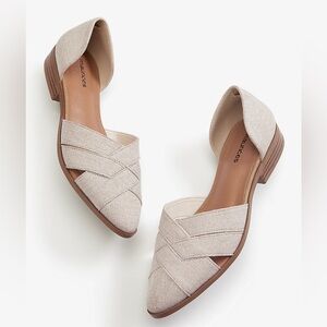 Women’s Shelby D’Orsay Flats From Maurice’s In The Color bone/ivory SZ-12